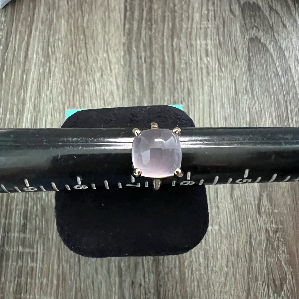 Tiffany & Co. rose quartz sugar stack ring - Picture 15 of 16